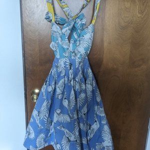Anthropologie Vintage Bird Dress - Size Medium